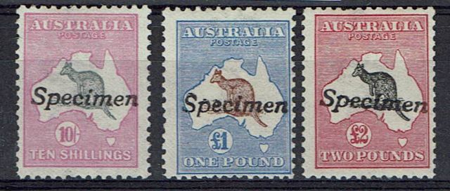 Image of Australia SG 14S/16S LMM British Commonwealth Stamp
